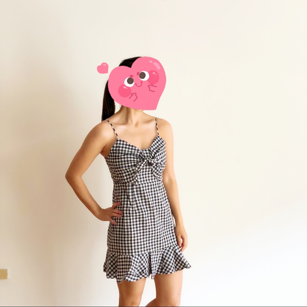 🎉3X HP🎉Gingham Bow Ruffle Dress - Picture 3 of 4